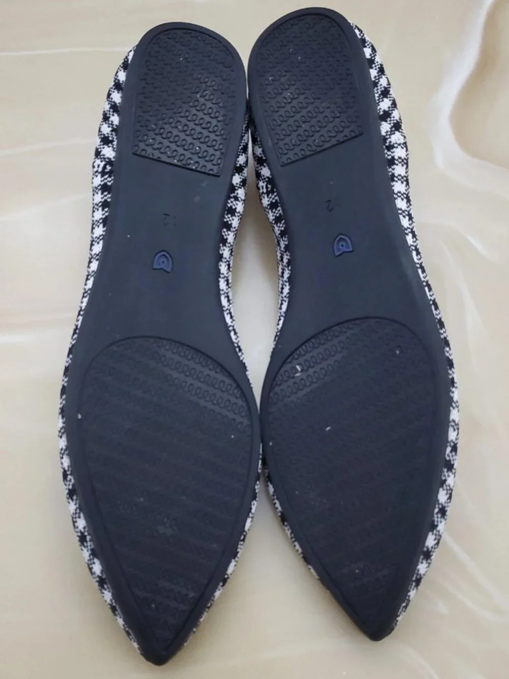 Rothy's The Point in Picnic Slip On Women's Ballet Comfort Gingham Flats Size 12
